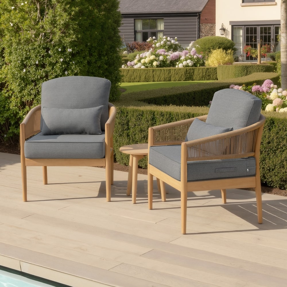 Outdoor Seat Cushion Set 24 x 24 Inch Patio Furniture Cushions Deep Seat & Back Cushion with Pillow for Chair Sofa