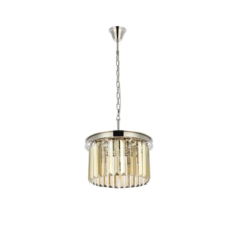 Royce Edge 3-Light Polished Nickel Pendant
