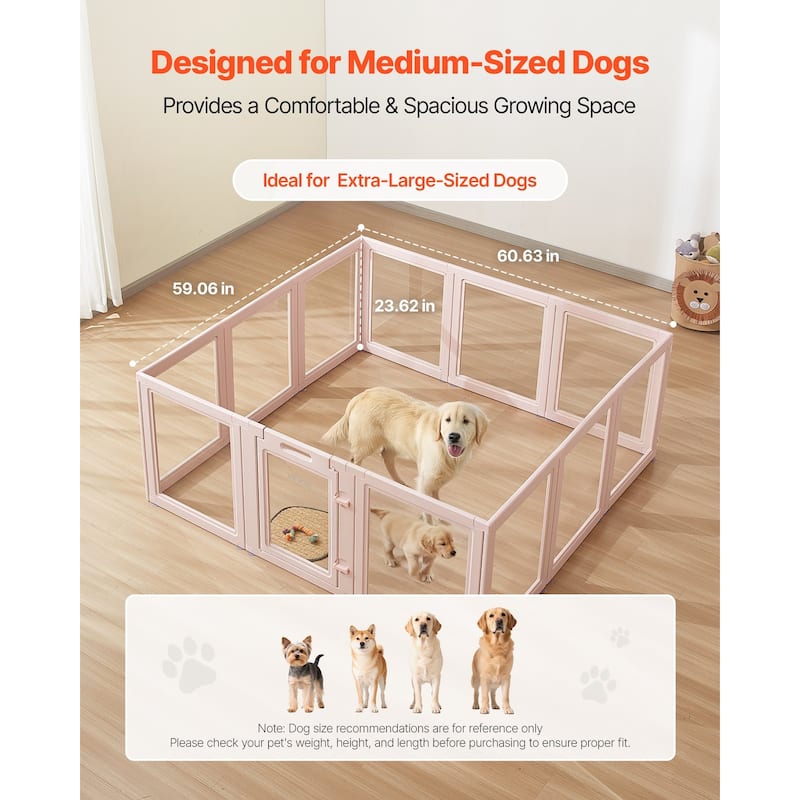 Indoor Dog Whelping Box with Lock and Easy Clean for Large Dogs