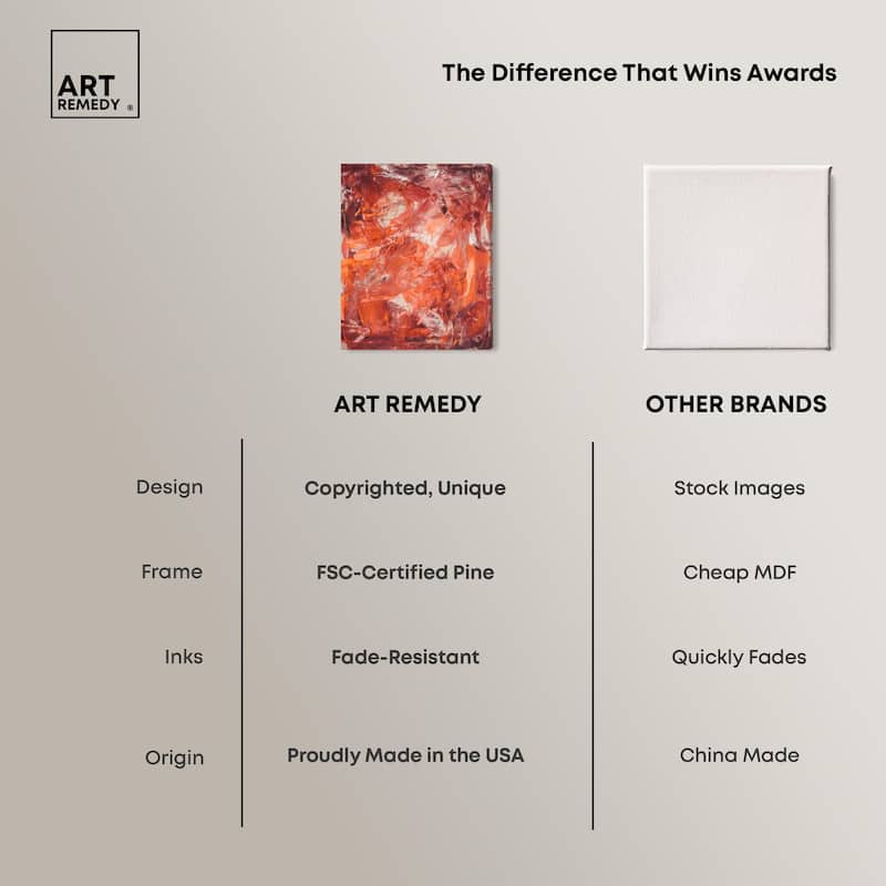 Shades of Red II Canvas by Art Remedy, Gallery Wrapped