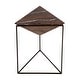 preview thumbnail 2 of 5, Addis 16.5 in. W Triangular Marble and Iron Pyramid Side Table