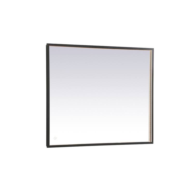 Indigo Home 30x36 inch LED mirror with adjustable color temperature - Black