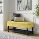 preview thumbnail 74 of 136, WYNDENHALL Essex 44 inch Wide Transitional Rectangle Ottoman Bench Dijon Yellow