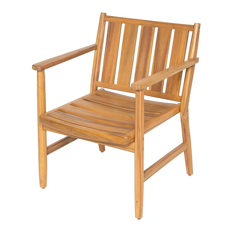 Christopher Knight Home - Modern Outdoor Acacia Wood Dining Chair Set with Weather-Resistant Frame (Set of 2)