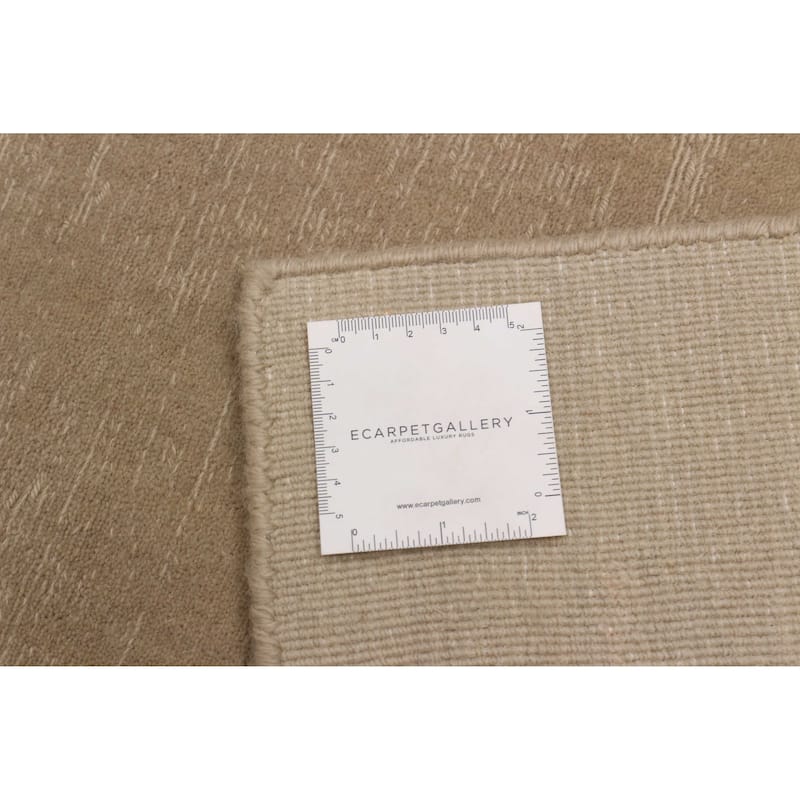 ECARPETGALLERY Hand Loomed Kashkuli Gabbeh Khaki Wool Rug - 6'6 x 9'11