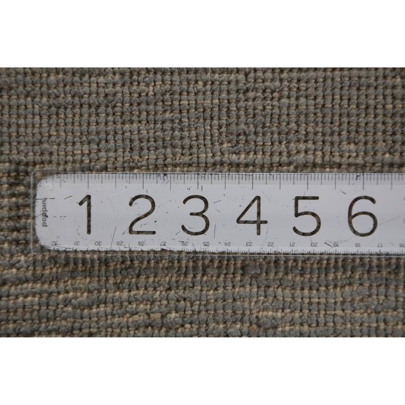 Hand Knotted Oriental 100% Wool Carpet Modern Solid Greys & Charcoal Gabbeh Runner Rug - 10' 1'' X 3' 3''