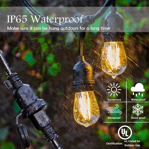Costway 33FT LED Outdoor Waterproof Commercial Grade Patio Globe - 36FT. Opens flyout.