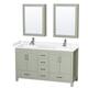 Option Light Green / White Cultured Marble Top / Brushed