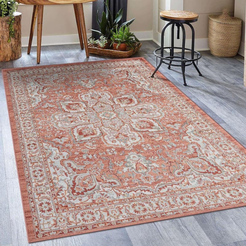 Luxe Weavers Oriental Medallion Floral Area Rug