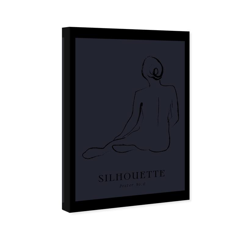 Wynwood Studio Canvas People and Portraits Drawing a Girl Black and Antique White Modern & Contemporary Wall Art Canvas Print