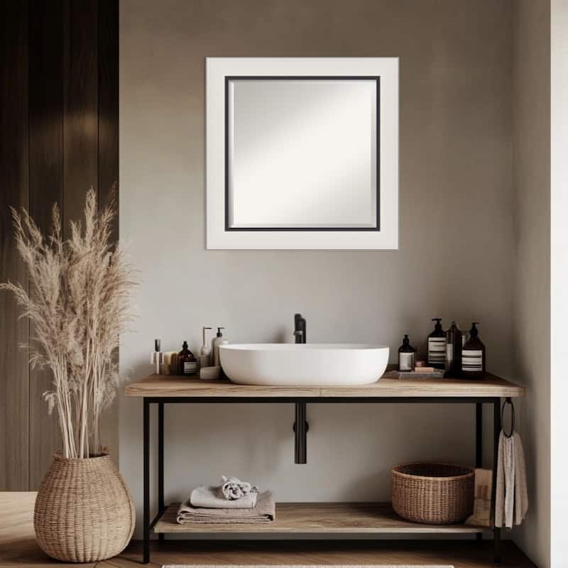 Ellie Beveled Framed Bathroom Vanity Wall Mirror