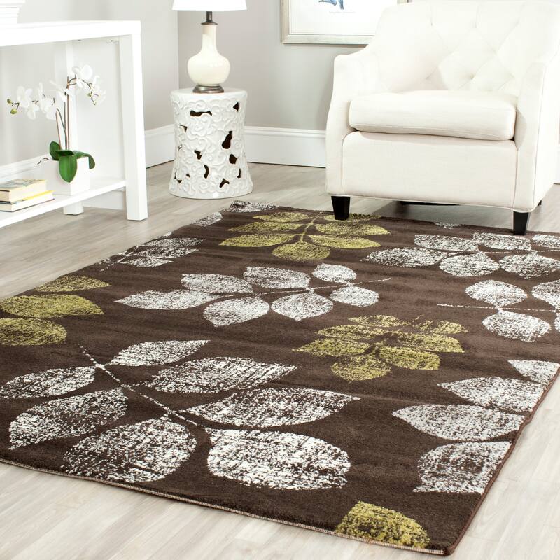 SAFAVIEH Porcello Ressie Distressed Modern Rug - 8' x 11'2" - Brown/Green