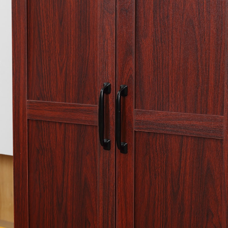 63" 2-Door Kitchen Pantry - Brown