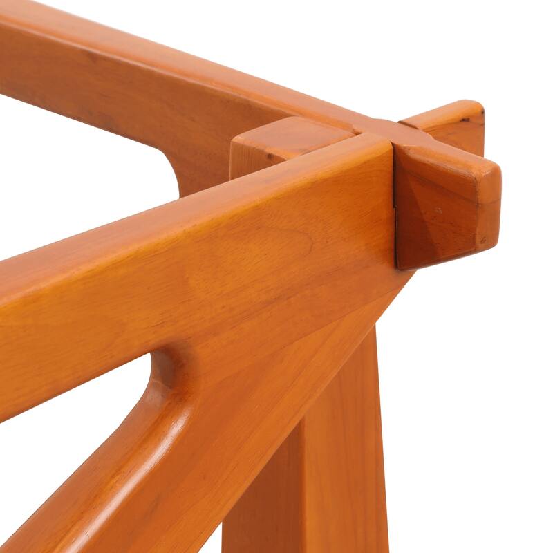 Triangular Coffee Table Base in Rubberwood with Stained Finish Imperial Series