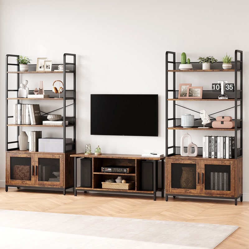 Iron mesh bookshelf