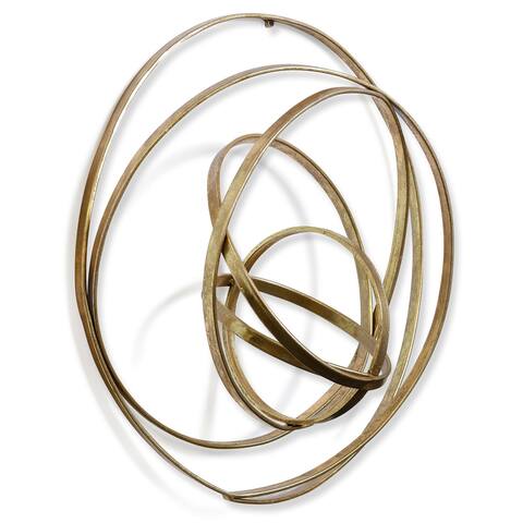 Harp & Finial - Arciform Wall Art - Gold Finish On Metal