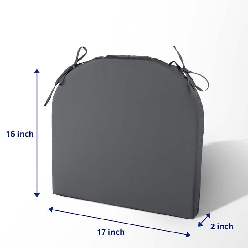 Set of 4 Waterproof Outdoor Chair Cushions with Ties for Patio Furniture