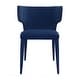 preview thumbnail 24 of 37, Extended Wingback Modern Dining Chair Lapis Blue