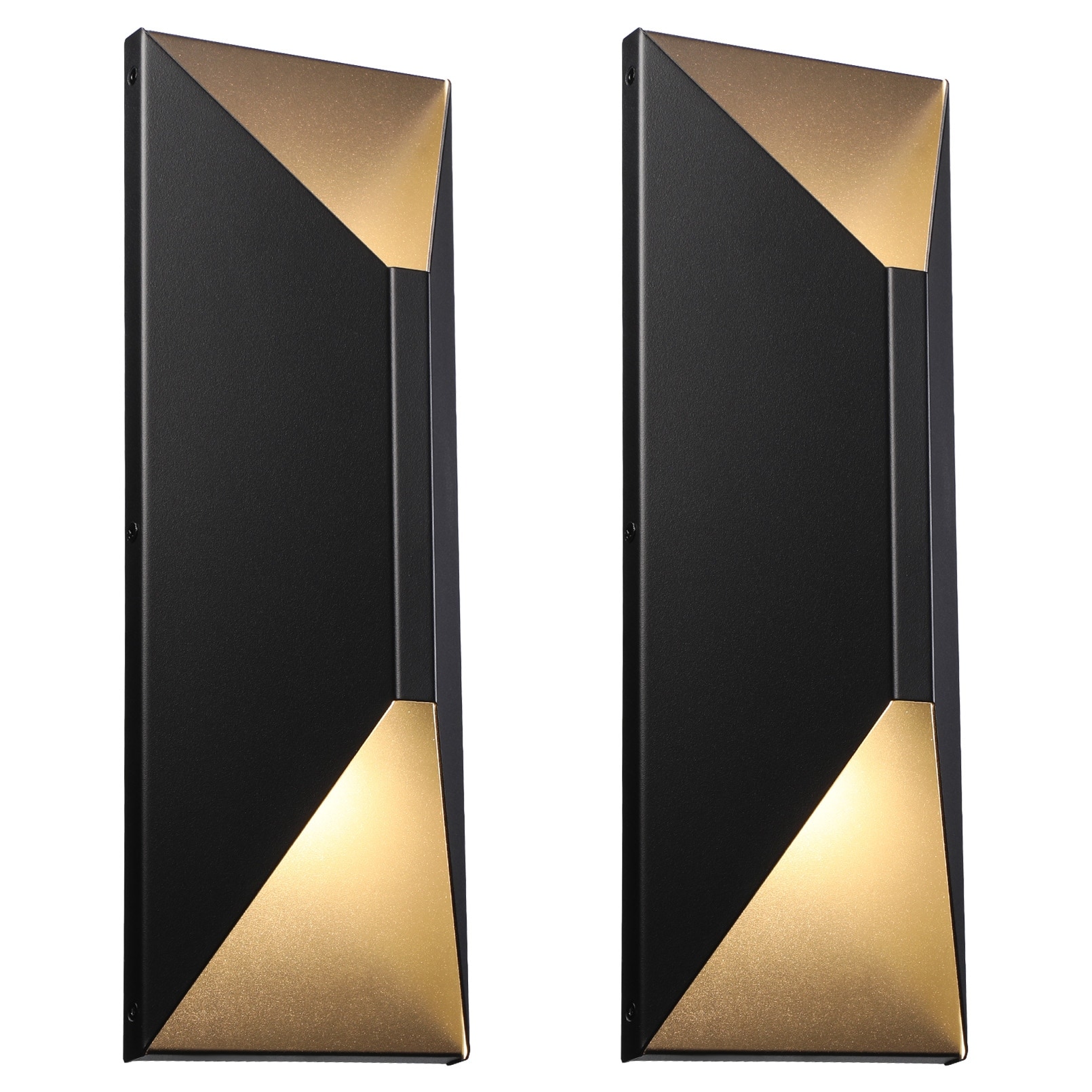 Modern LED Up Down Outdoor Armed Sconce 3000K Warm White Black