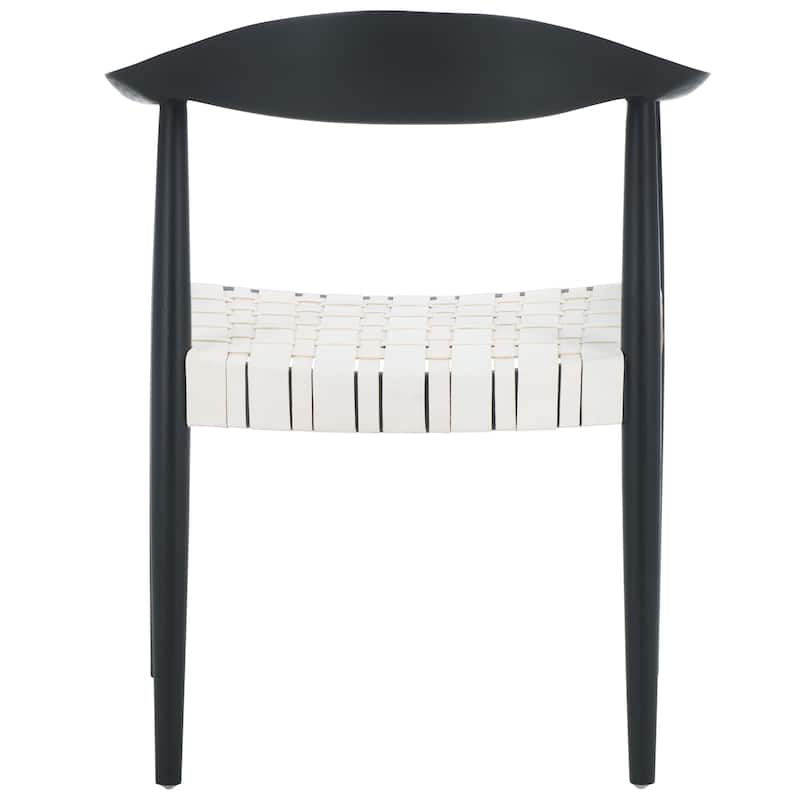 SAFAVIEH Baden Woven Solid Wood Arm Chair (Fully Assembled) - 25"W x 22"D x 31"H