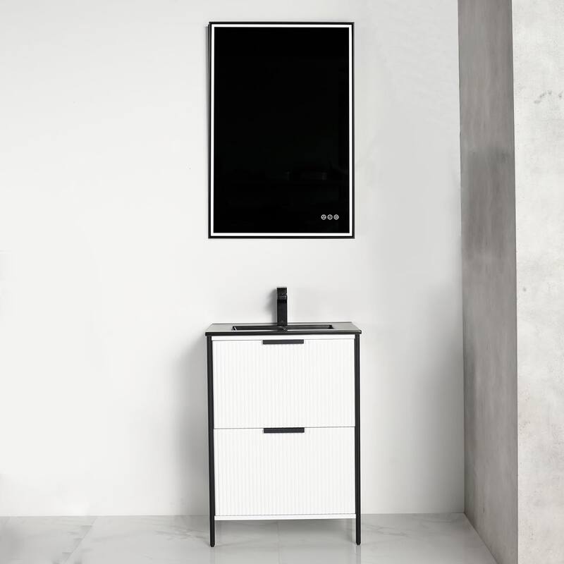 Blossom 24 Inch All Wood Freestanding Bathroom Vanity with Sink