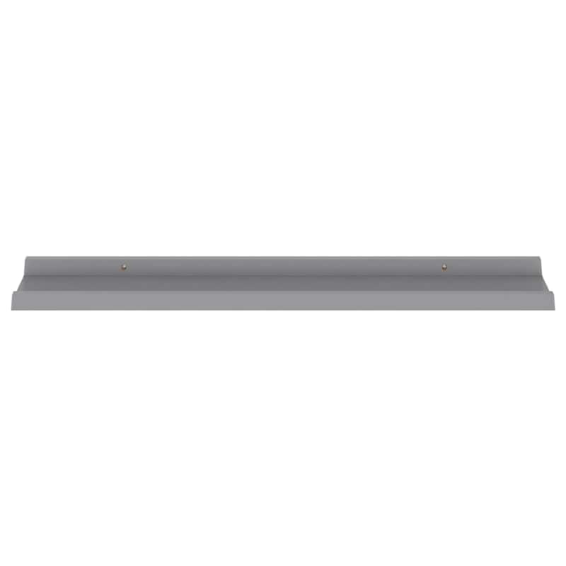 Yuli Wall Shelf Set of 4, Contemporary Gray, Raised Ledge Design 32 Inch