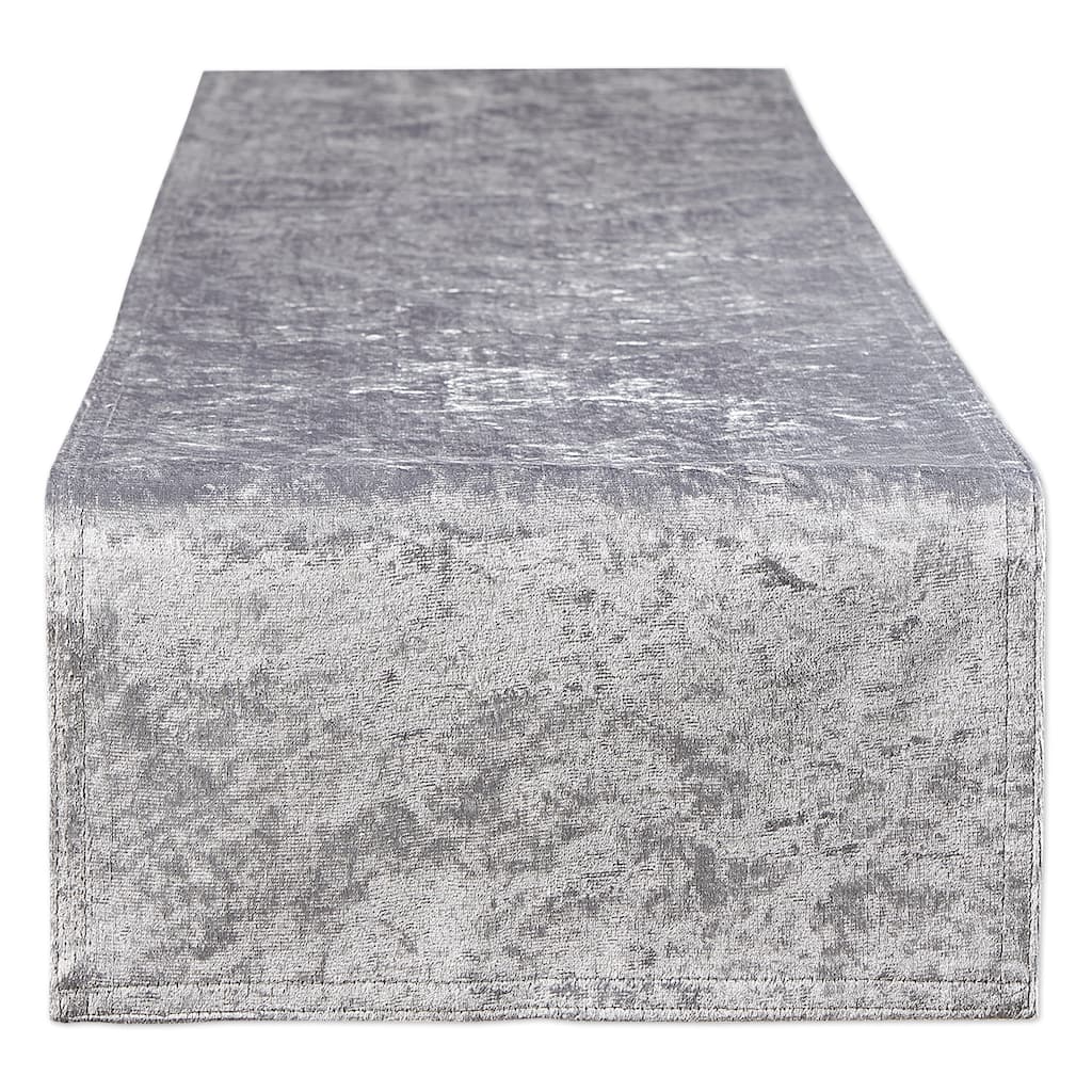 DII Black Velvet Table Runner