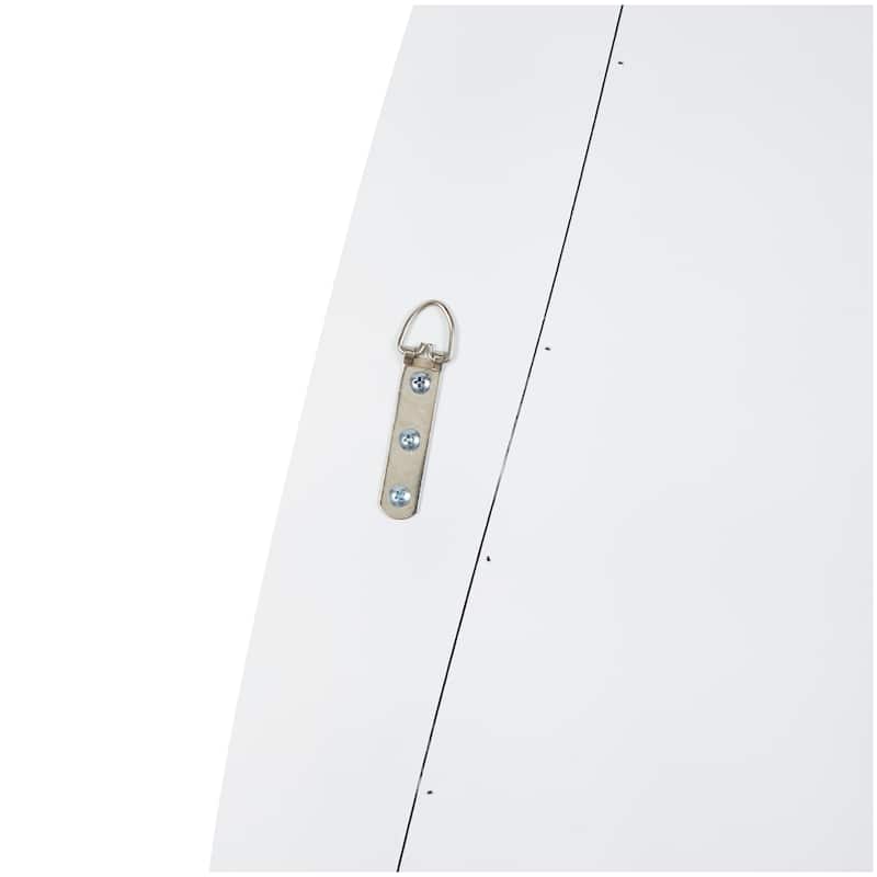 Black or White Wooden Abstract Wavy Wall Mirror