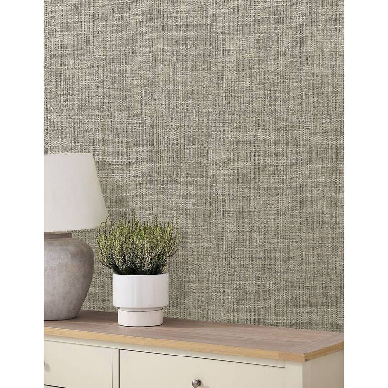 A-Street Prints Rattan Coffee Woven Wallpaper