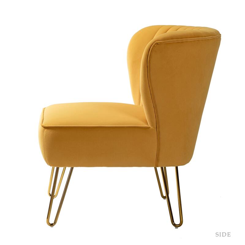 Barto Upholstered Side Chair with Tufted Back Set of 2 by HULALA HOME