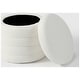 preview thumbnail 4 of 10, Bayville 16" Tall Sherpa Round Ottoman With Storage