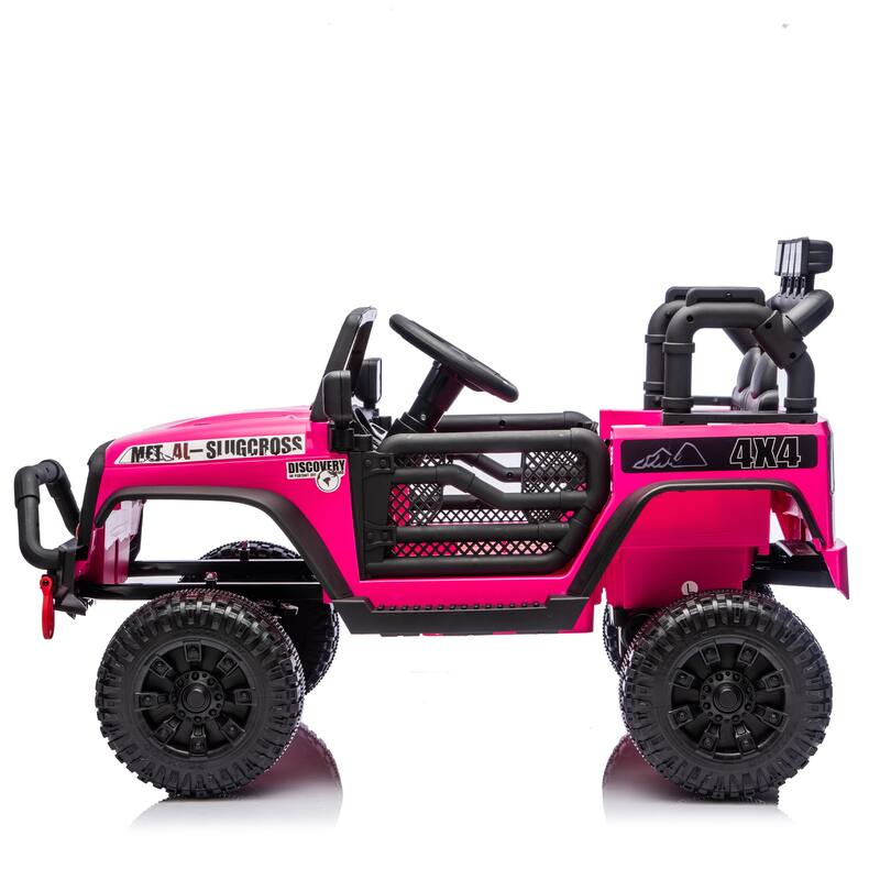 24V Kids Ride On Car W/Parents Remote Control, 400W Motor, Four Wheel Suspension, Adjustable speed, USB, MP3, Music - Rose Pink