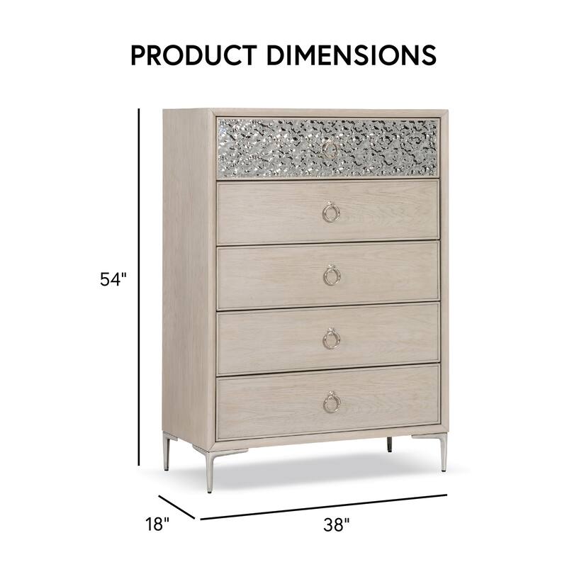 Furniture of America Fable Modern 6-Piece Solid Wood Panel Bedroom Set