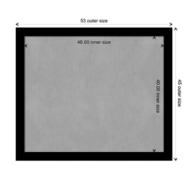 dimension image slide 1 of 17, Amanti Art Basic Black Framed Magnetic Board