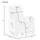 preview thumbnail 7 of 30, Baby Room High Back Rocking Chair Nursery Chair , Comfortable Rocker Fabric Padded Seat ,Modern High Back Armchair