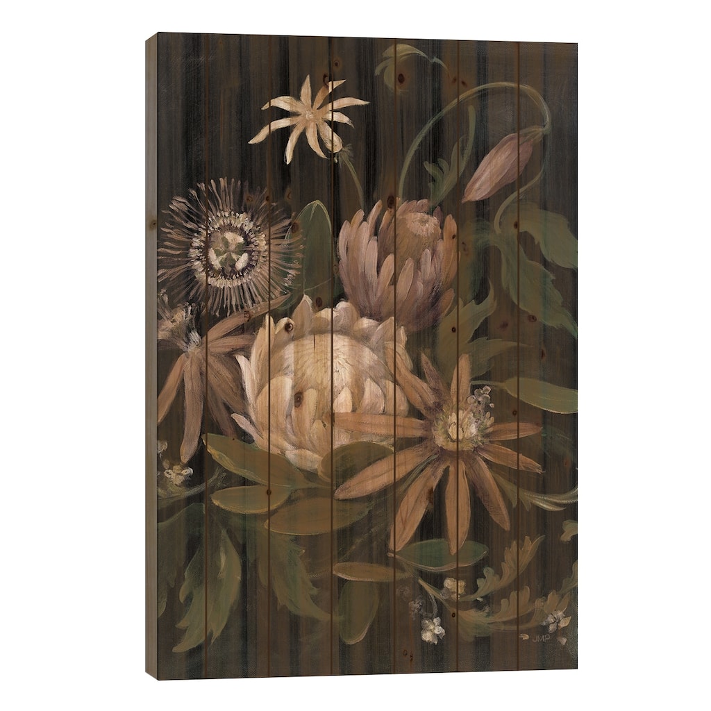 Flower Show II (Neutral) Print On Wood by Julia Purinton - Multi-Color