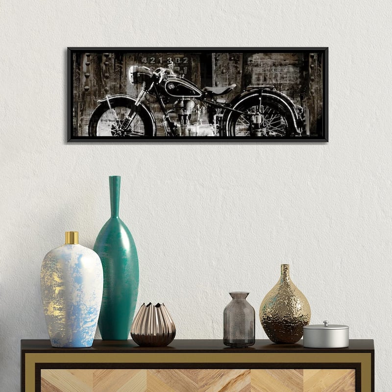 iCanvas "Vintage Motorcycle" by Dylan Matthews Framed Canvas Print