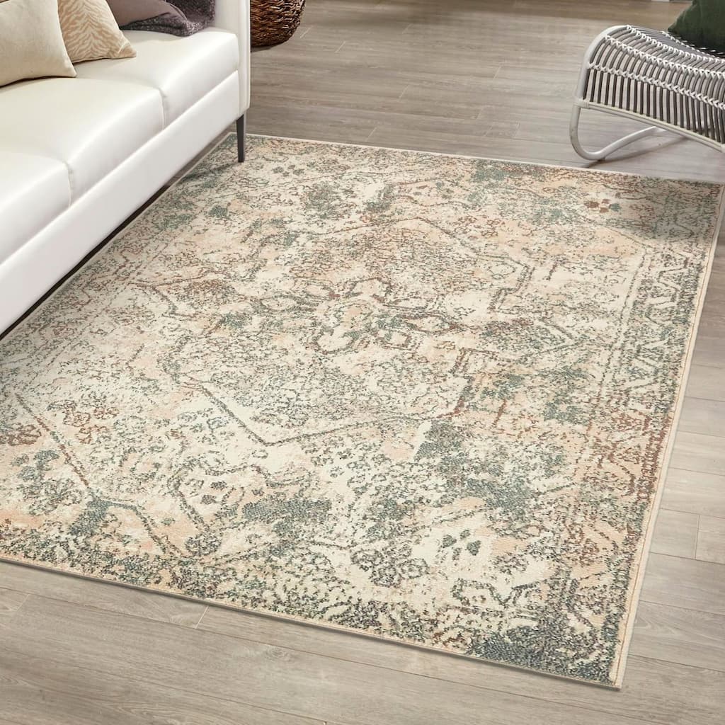 Contemporary Daisy Collection Area Rug