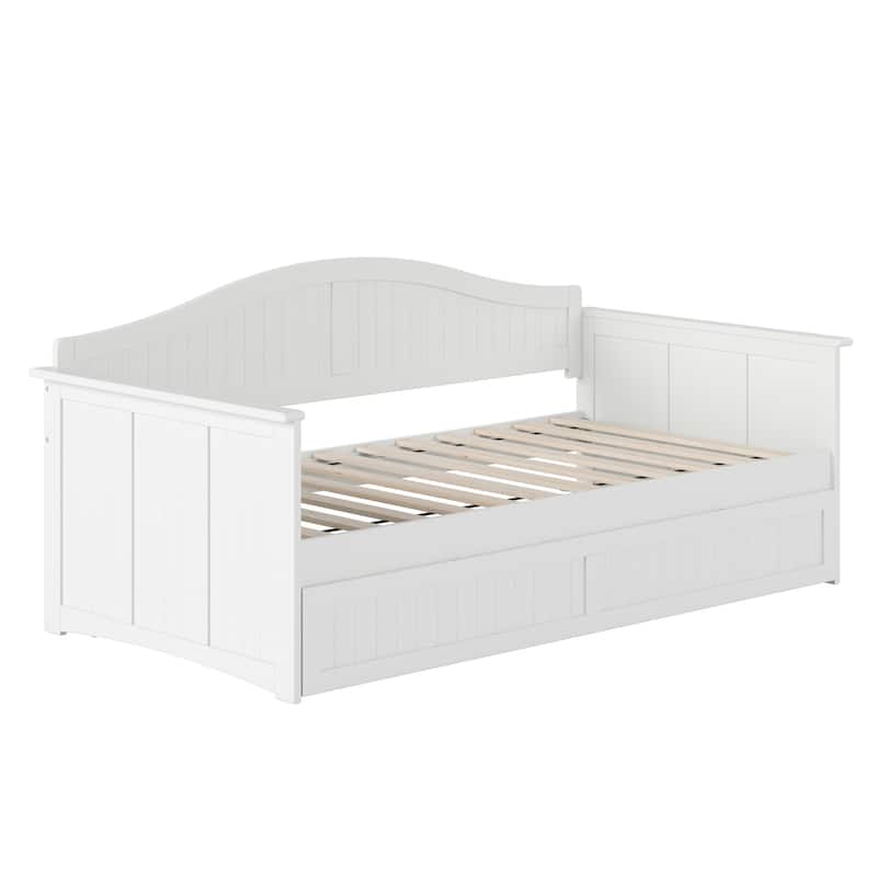Nantucket Twin Wood Daybed with Twin Size Trundle