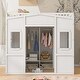 preview thumbnail 5 of 35, House Loft Bed With Ladder and Wardrobe White - Full