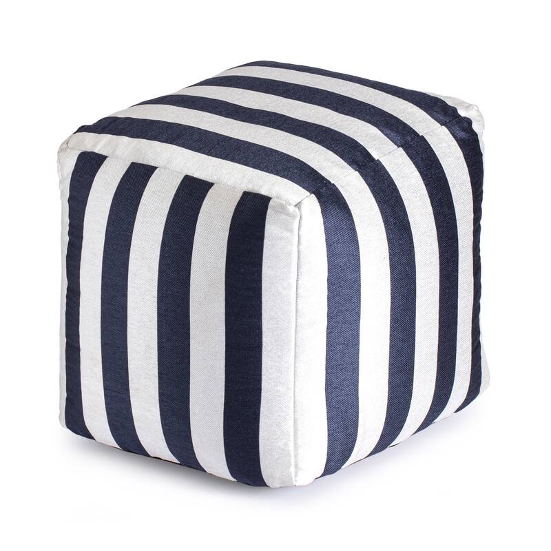Jani Cape May Indoor/Outdoor 18" x 18" Square Pouf Ottoman