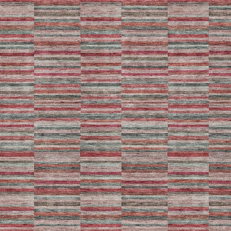 HomeRoots Striped Transitional Rectangle Outdoor Rug