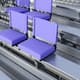 2 Pack 500 lb. Rated Lightweight Stadium Chair-Handle-Padded Seat - Purple