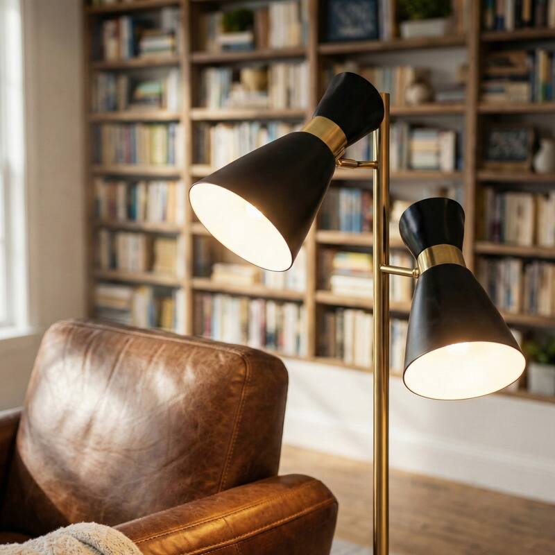 Modin Double Spot Adjustable Floor Lamp