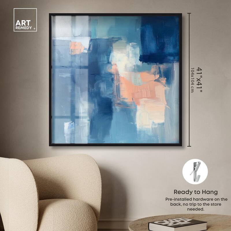 Whispering Blue II Shadowbox by Art Remedy