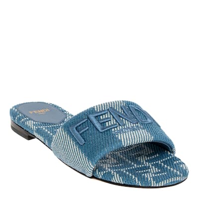 Fendi Sunshine Denim-effect Slides