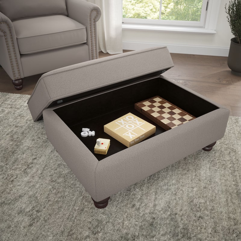 Bush Furniture Coventry Large Upholstered Storage Ottoman