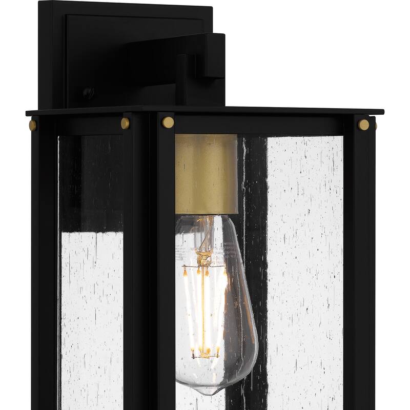Robbins 1-Light Matte Black Outdoor Wall Lantern