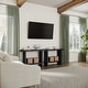 preview thumbnail 17 of 33, Nathan James Virgo Farmhouse 2-Tier Console Table in Wire-Brushed Wood Finish