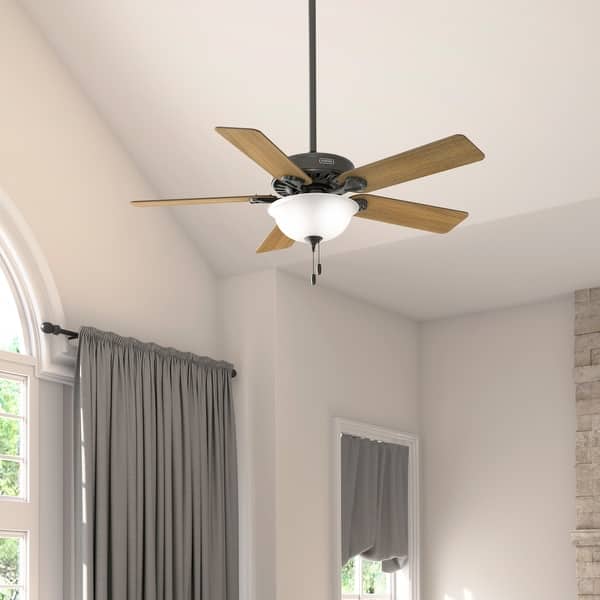 slide 2 of 21, Hunter 52" Pro's Best Traditional Ceiling Fan with LED Light Kit and Pull Chain - DC Motor - ENERGY STAR! Noble Bronze